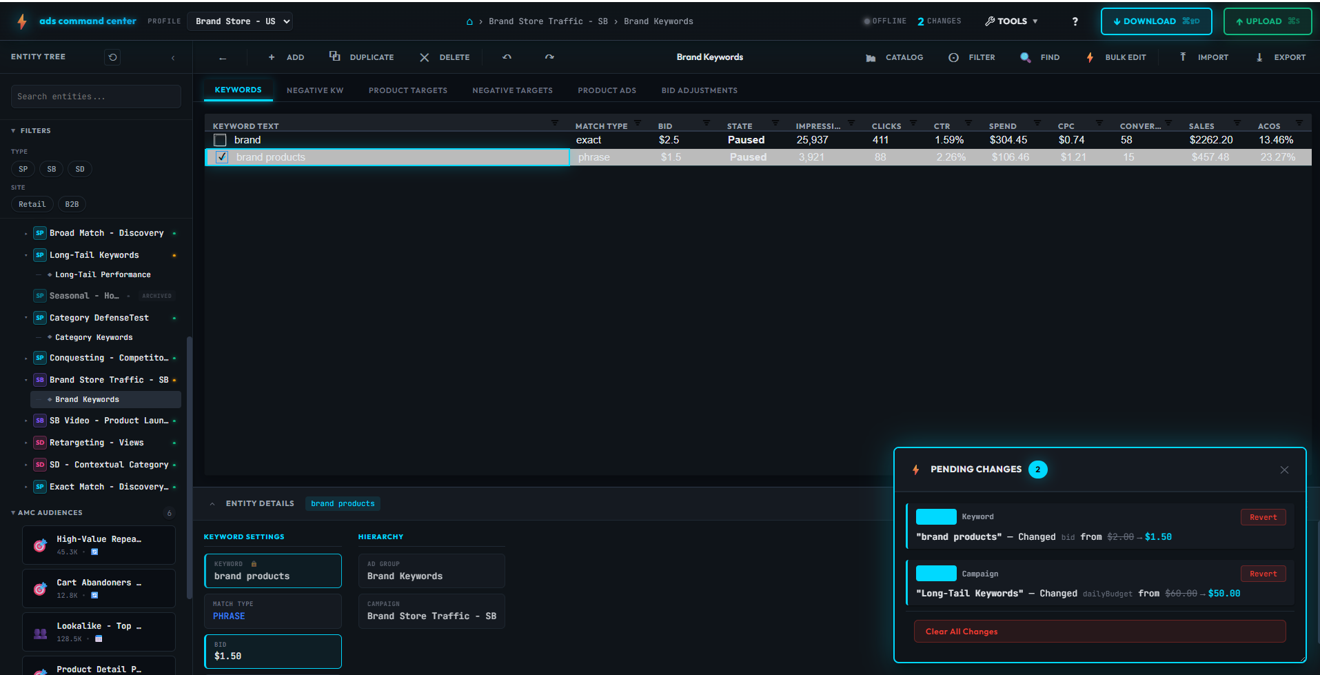 ads command center main interface